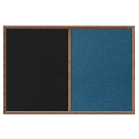 United Visual Products Enclosed Corkboard, 1 Door, 24"x36", 4" Fra UV3422-WHITE-BUFF